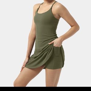 Halara Everday Cloudful 2 in 1 flare dress